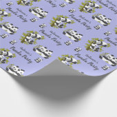 Cute Beer Pandas Party Boy Birthday Gift Cadeaupapier (Hoek)