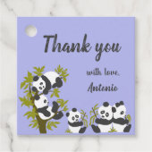 Cute Beer Pandas Party Boy Birthday Gift Hartelijk Bedankjes Labels (Voorkant)