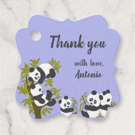 Cute Beer Pandas Party Boy Birthday Gift Hartelijk Bedankjes Labels