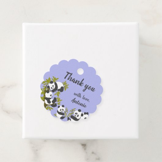 Cute Beer Pandas Party Boy Birthday Gift Hartelijk Bedankjes Labels (In situ)