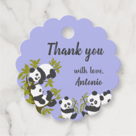 Cute Beer Pandas Party Boy Birthday Gift Hartelijk Bedankjes Labels