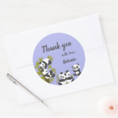 Cute Beer Pandas Party Boy Birthday Gift Hartelijk Ronde Sticker (Envelop)