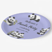 Cute Beer Pandas Party Boy Birthday Papieren Bordje (Gekanteld)