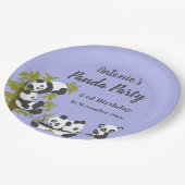 Cute Beer Pandas Party Boy Birthday Papieren Bordje (Gekanteld)