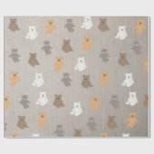 Cute Beer Pattern Cadeaupapier (Vlak)