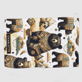 Cute Beer Pattern Golfhanddoek (Horizontaal)