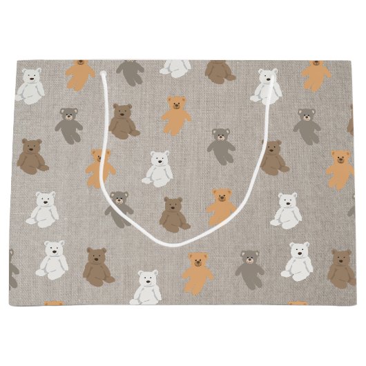 Cute Beer Pattern Groot Cadeauzakje (Voorkant)