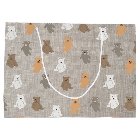 Cute Beer Pattern Groot Cadeauzakje (Achterkant)