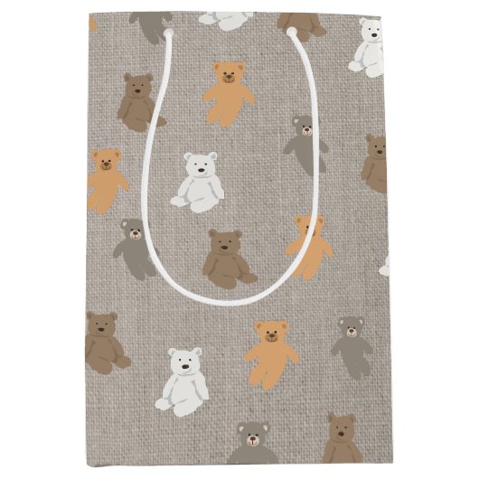 Cute Beer Pattern Medium Cadeauzakje (Voorkant)