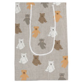 Cute Beer Pattern Medium Cadeauzakje (Achterkant)