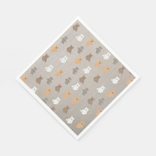 Cute Beer Pattern Servet (Hoek)