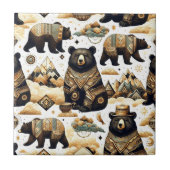 Cute Beer Pattern Tegeltje (Voorkant)