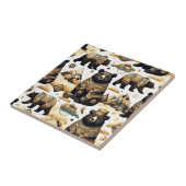 Cute Beer Pattern Tegeltje (Zijkant)