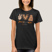 Cute Beer Peace Love Cure COPD Warrior Awareness T-shirt (Voorkant)