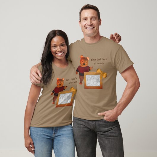 Cute Beer Personalized Photo Lijst T-shirt (Unisex)