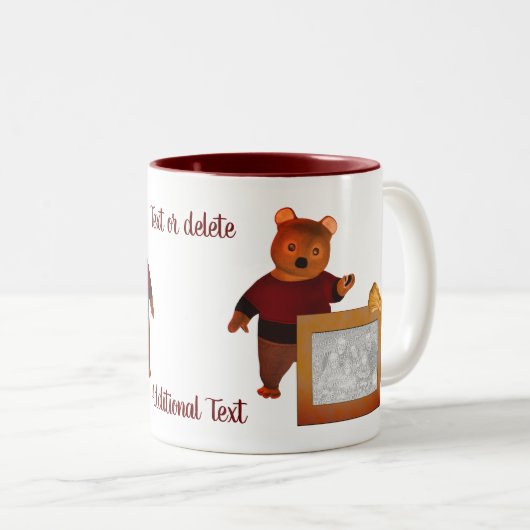 Cute Beer Persoonlijke Photo Two-Tone Coffee Mok (Voorkant rechts)