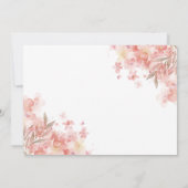 Cute Beer Pink Floral Balloon Baby shower Kaart (Achterkant)