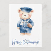 Cute beer postman | Postkruising | WATERVERF Briefkaart (Voorkant)