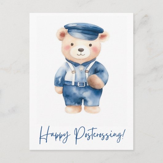 Cute beer postman | Postkruising | WATERVERF Briefkaart (Voorkant)