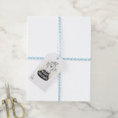 Cute Beer Prettig Kerstmis Voor Van Template Cadeaulabel (Met Touw)