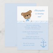 Cute beer sailor boy's verjaardagsfeest kaart (Voorkant / Achterkant)