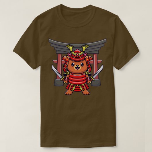 Cute Beer Samurai Warrior Cartoon T-shirt (Design voorkant)