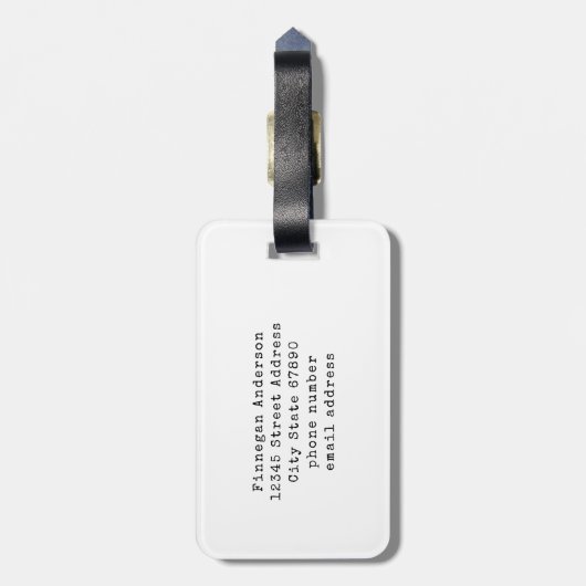 Cute Beer Simple Line Illustration Custom Name Bagagelabel (Achterkant verticaal)