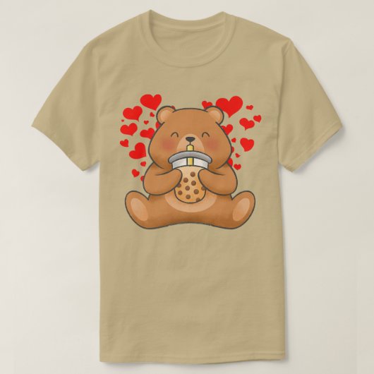 Cute Beer Tea Bubble Tea Anime T-shirt (Design voorkant)