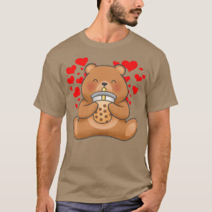 Cute Beer Tea Bubble Tea Anime T-shirt