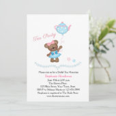 Cute Beer Tea Party Kaart (Staand voorkant)