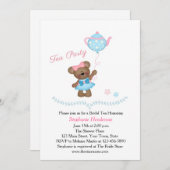 Cute Beer Tea Party Kaart (Voorkant / Achterkant)