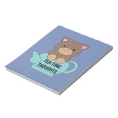 Cute Beer Tea-time Thoughts in  Blue Notitieblok (Linkerzijde)