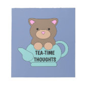 Cute Beer Tea-time Thoughts in  Blue Notitieblok (Voorkant)