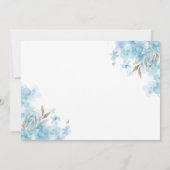 Cute Beer Teddy Blue Balloon Boy Baby shower Kaart (Achterkant)