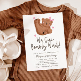 Cute Beer Thema Meisje Baby Shower Kaart