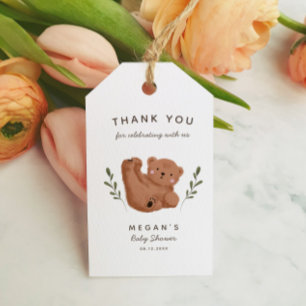 Cute Beer Theme Baby shower Bedankt Cadeaulabel