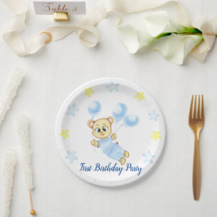 Cute Beer Theme Boy's Birthday Party Papieren Bordje