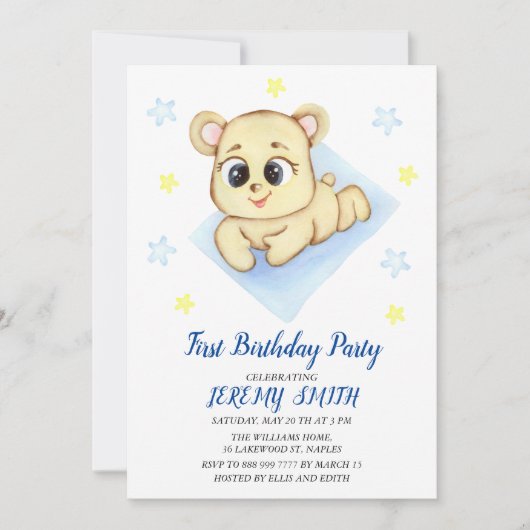 Cute Beer Theme Boy's Birthday Party Save The Date (Voorkant)