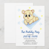 Cute Beer Theme Boy's Birthday Party Save The Date (Voorkant / Achterkant)