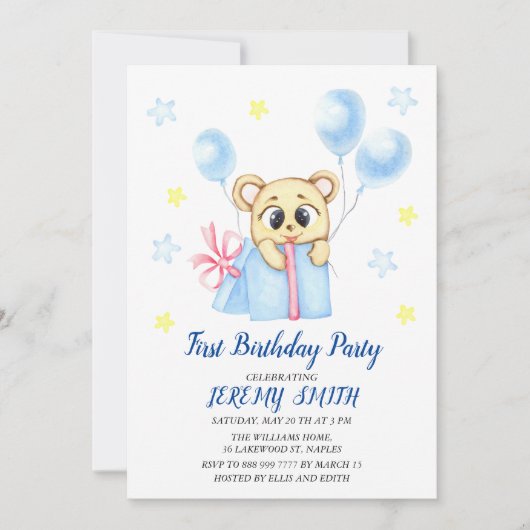 Cute Beer Theme Boy's Birthday Party Save The Date (Voorkant)
