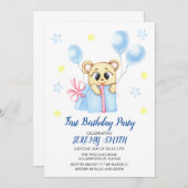 Cute Beer Theme Boy's Birthday Party Save The Date (Voorkant / Achterkant)