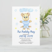 Cute Beer Theme Boy's Birthday Party Save The Date (Staand voorkant)