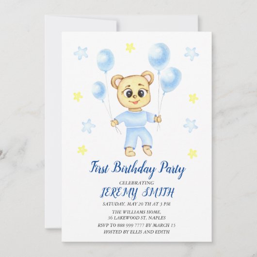 Cute Beer Theme Boy's Birthday Party Save The Date (Voorkant)