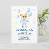 Cute Beer Theme Boy's Birthday Party Save The Date (Staand voorkant)