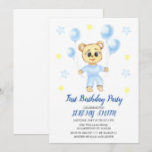 Cute Beer Theme Boy's Birthday Party Save The Date (Voorkant / Achterkant)