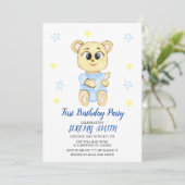 Cute Beer Theme Boy's Birthday Party Save The Date (Staand voorkant)
