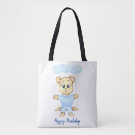 Cute Beer Theme Boy's Birthday Party Tote Bag