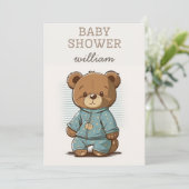 Cute Beer Theme Girl Baby shower Invitation Kaart (Staand voorkant)