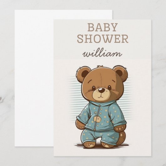 Cute Beer Theme Girl Baby shower Invitation Kaart (Voorkant / Achterkant)