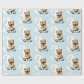 Cute Beer Third Birthday Cadeaupapier (Vlak)